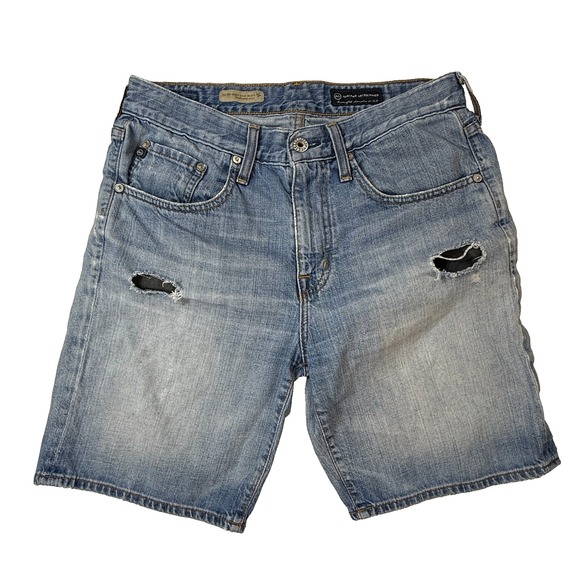 AG‎ Adriano Goldschmied Ex-Boyfriend Boyfriend Shorts Sz 26-GUC - Picture 1 of 10